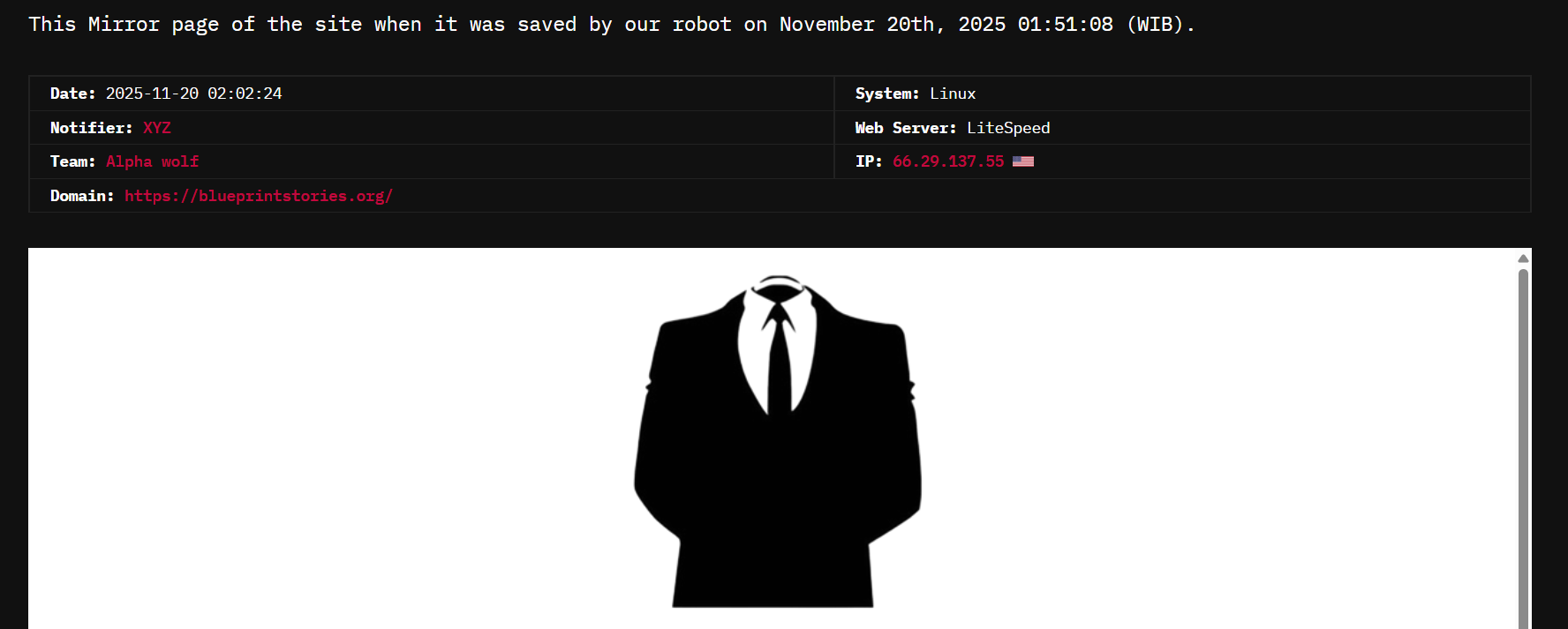 阿尔法狼瞄准了Blueprint Stories网站-xLab 威胁情报