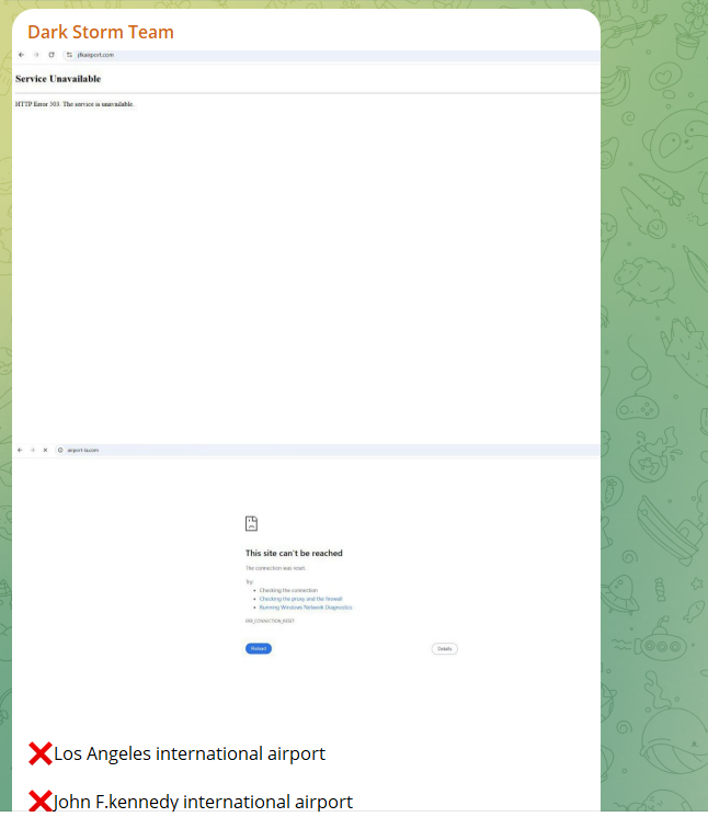 Dark Storm Team瞄准约翰·肯尼迪国际机场网站-xLab 威胁情报
