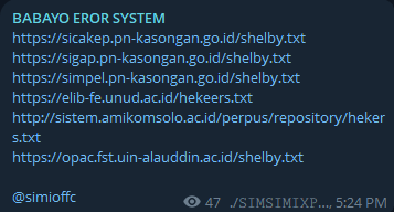 BABAYO EROR SYSTEM targets the website of Alauddin Islamic State University-xLab 威胁情报