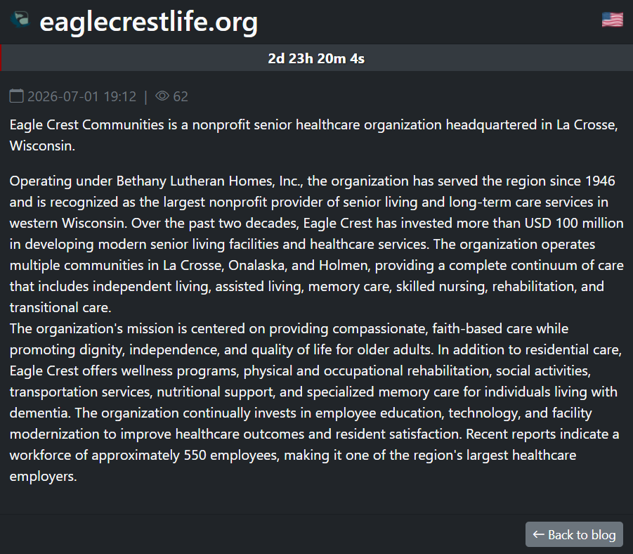 Eagle Crest Communities falls victim to SafePay ransomware-xLab 威胁情报