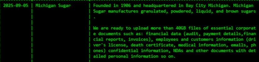 密歇根Sugar公司成为akira勒索软件的受害者-xLab 威胁情报