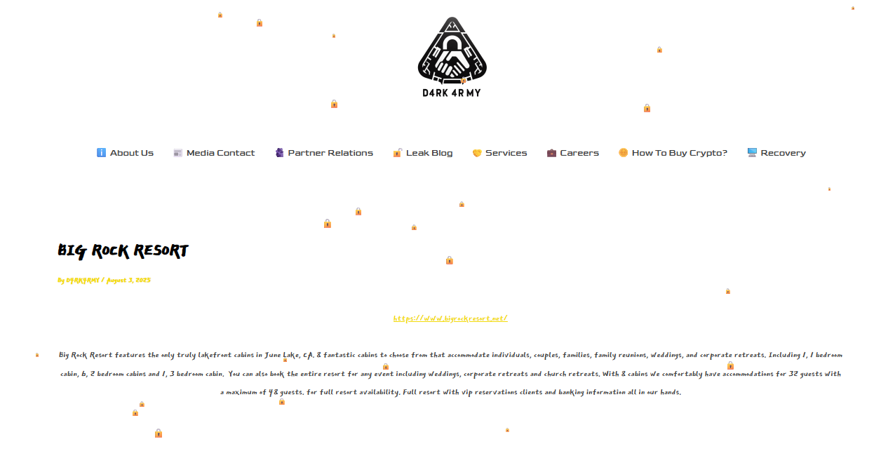 Big rock resort成为D4RK 4RMY勒索软件的受害者-xLab 威胁情报