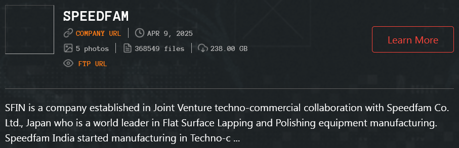 Speedfam(I)Pvt.Ltd成为Qilin勒索软件的受害者-xLab 威胁情报