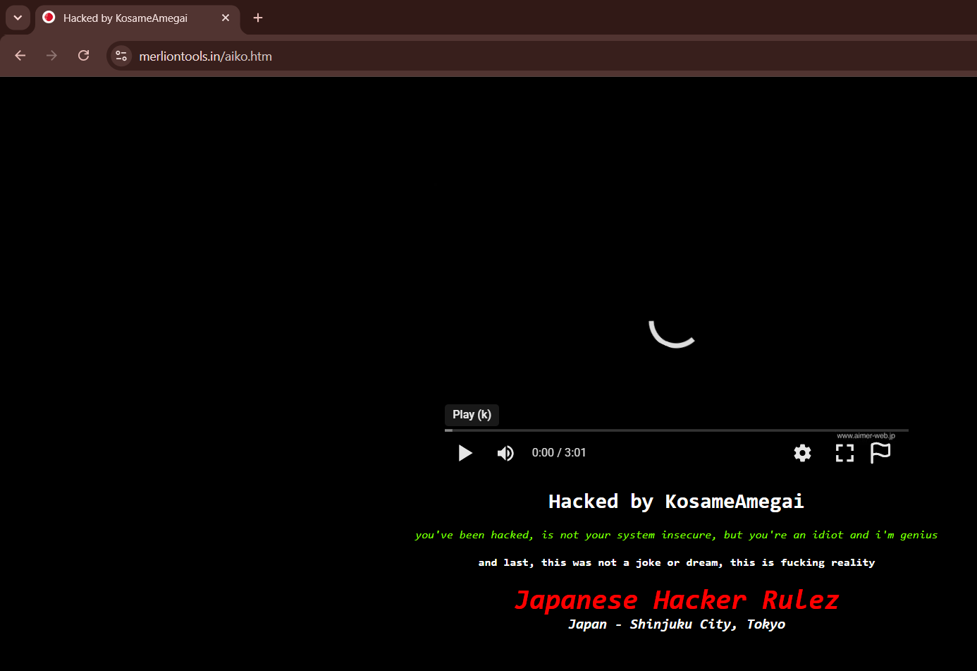 KosameAmegai targets the website of Merlion Tools Pvt Ltd-xLab 威胁情报
