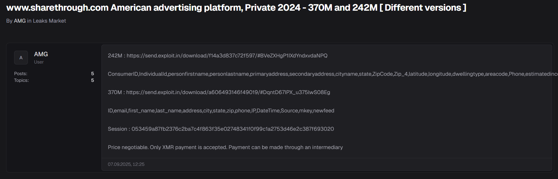 涉嫌通过Sharethrough出售数据-xLab 威胁情报