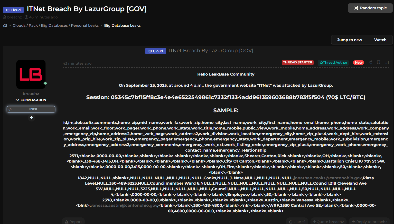 Itnet Infocom涉嫌数据外泄-xLab 威胁情报
