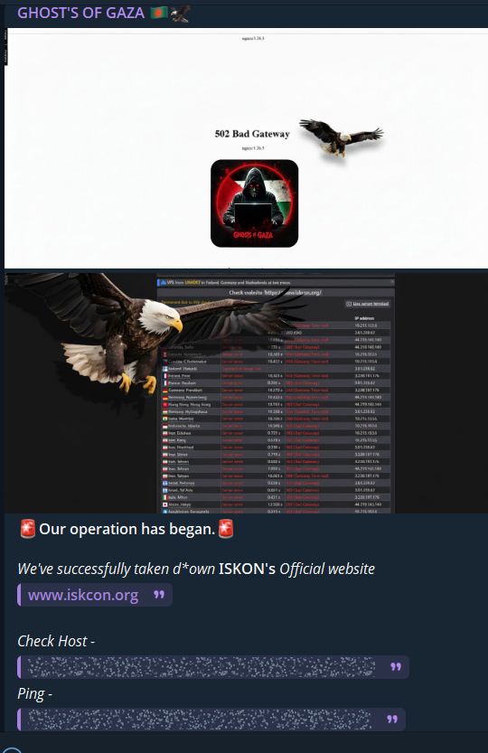 GHOST'S OF GAZA攻击奎师那知觉国际Society网站-xLab 威胁情报