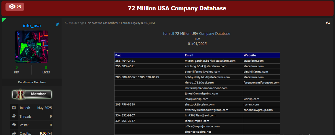 多家美国公司涉嫌数据泄露-xLab 威胁情报