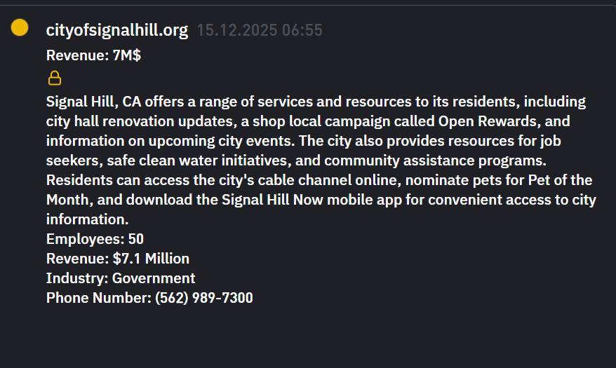 信号山市成为INC RANSOM勒索软件的受害者-xLab 威胁情报