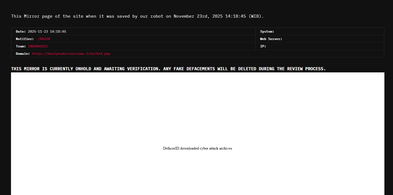 INDOHAXSEC瞄准最佳产品评论网站-xLab 威胁情报