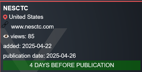 NESCTC Security Agency，LLC成为PLAY勒索软件的受害者-xLab 威胁情报