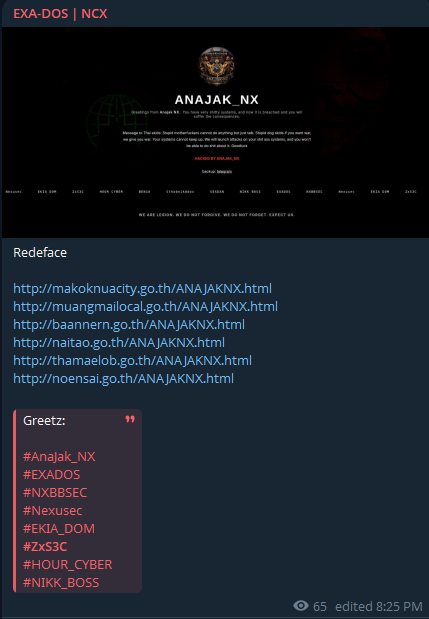 EXA-DOS | NCX targets the website of Tha Mae Lop Subdistrict Administrative Organization-xLab 威胁情报