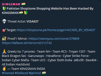 KINGSMAN INDIA瞄准Shopizone网站-xLab 威胁情报