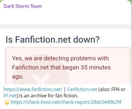 Dark Storm Team瞄准同人小说网站-xLab 威胁情报
