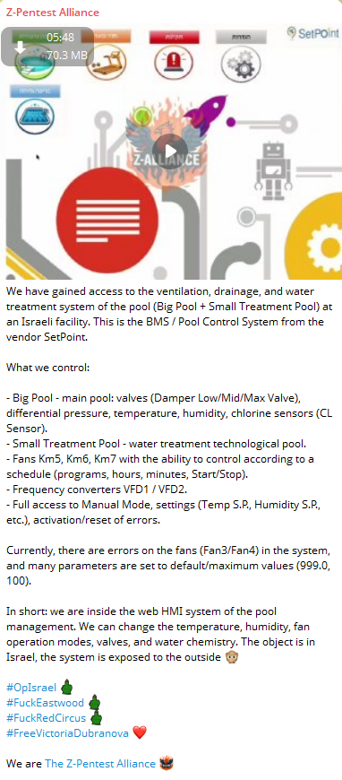 Alleged unauthorized access to Israeli Pool Control System-xLab 威胁情报