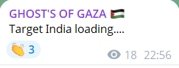 GHOST OF GAZA TEAM声称针对印-xLab 威胁情报