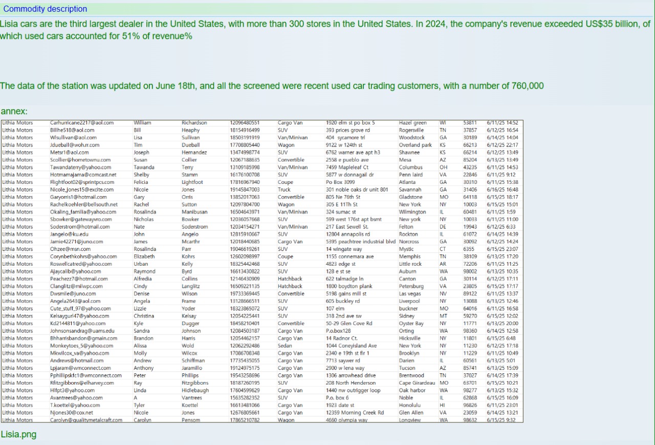 涉嫌数据外泄Lisia汽车-xLab 威胁情报