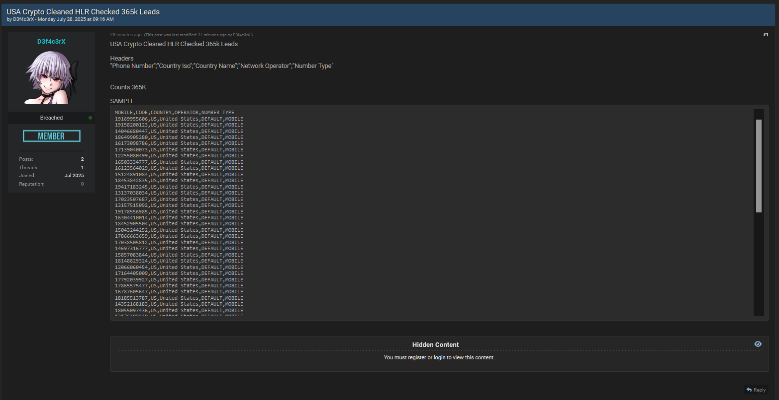 涉嫌出售美国加密货币线索-xLab 威胁情报