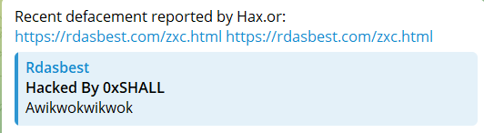 Hax.or targets the website of RD Asbest-xLab 威胁情报