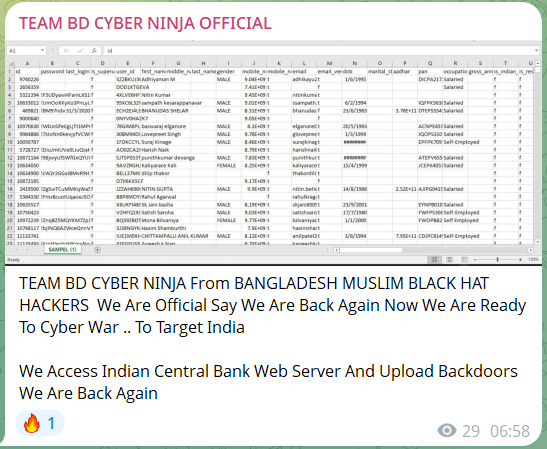 据称未经授权进入印度中央银行-xLab 威胁情报