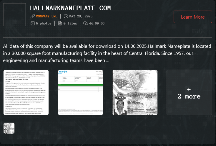 霍尔马克铭牌成为Qilin勒索软件的受害者-xLab 威胁情报