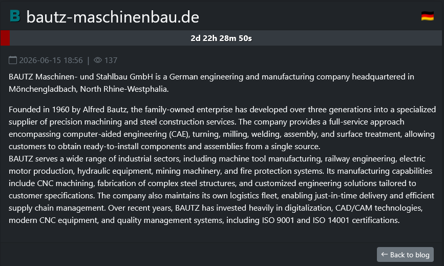 Bautz Maschinen- und Stahlbau GmbH falls victim to SAFEPAY Ransomware-xLab 威胁情报