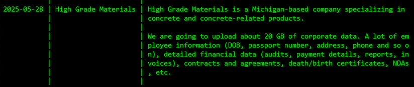 高级材料公司成为Akira勒索软件的受害者-xLab 威胁情报