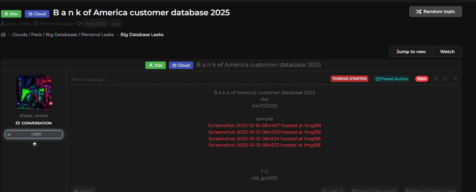 美银涉嫌数据外泄-xLab 威胁情报
