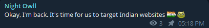 夜猫子声称瞄准印度-xLab 威胁情报