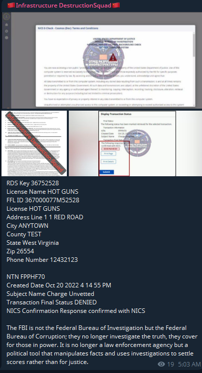 涉嫌数据泄露HOT枪支枪支经销商数据库-xLab 威胁情报