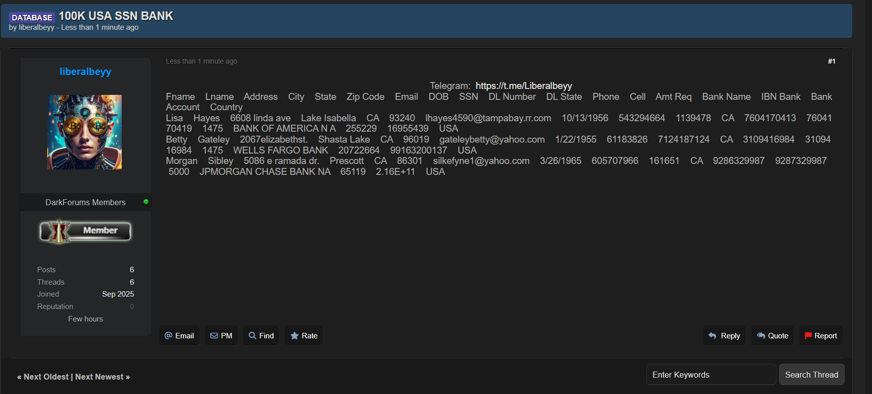 涉嫌从美国出售10万个SSN数据-xLab 威胁情报