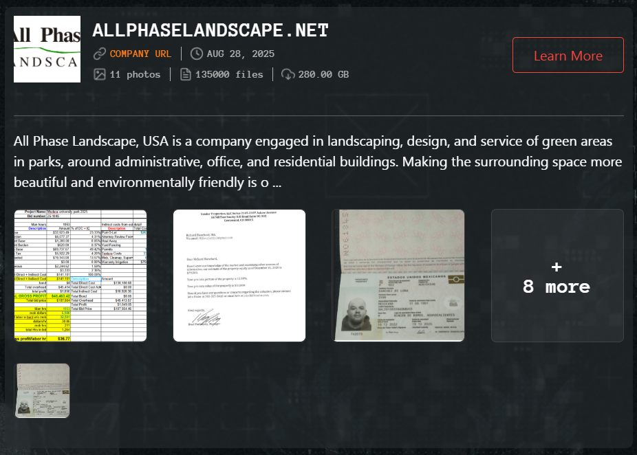 All Phase Landscape成为Qilin勒索软件的受害者-xLab 威胁情报