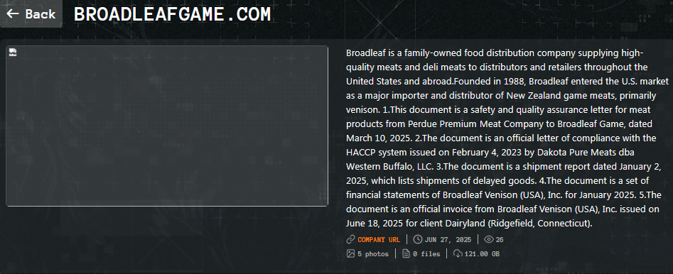 Broadleaf Game成为Qilin勒索软件的受害者-xLab 威胁情报