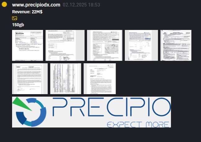 INC.Precipio成为INC RANSOM勒索软件的受害者-xLab 威胁情报