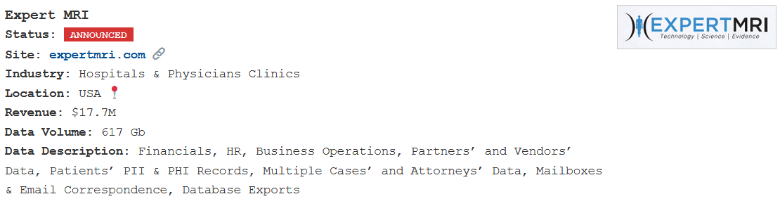专家MRI成为PEAR勒索软件的受害者-xLab 威胁情报