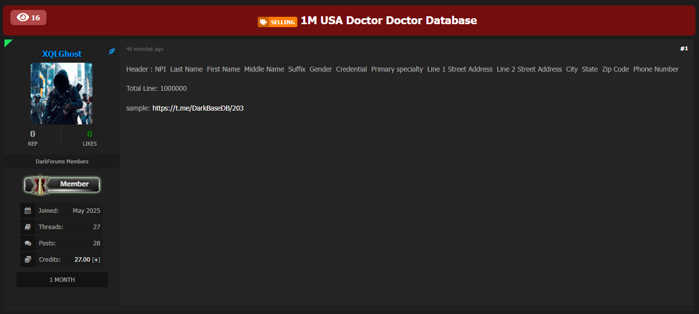 涉嫌数据泄露美国医生-xLab 威胁情报