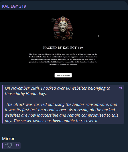 KAL EGY 319瞄准印度网站-xLab 威胁情报