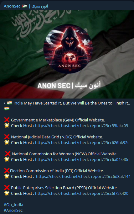 AnonSec针对印度选举委员会网站-xLab 威胁情报