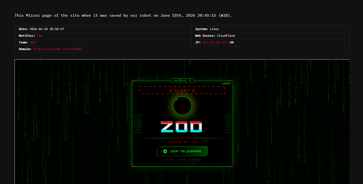 Zod targets the website of Ly Cong Uan-xLab 威胁情报