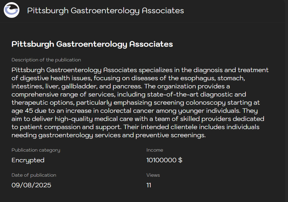 匹兹堡胃肠病学协会成为Sinobi勒索软件的受害者-xLab 威胁情报