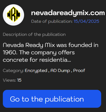 Nevada Ready Mix成为LYNX勒索软件的受害者-xLab 威胁情报