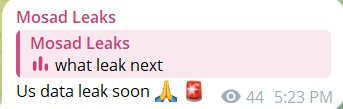 Mosad Leaks claims to target USA-xLab 威胁情报