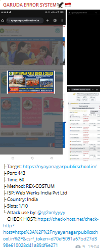 GARUDA ERROR SYSTEM针对Nyaya Nagar公立学校和学院的网站-xLab 威胁情报