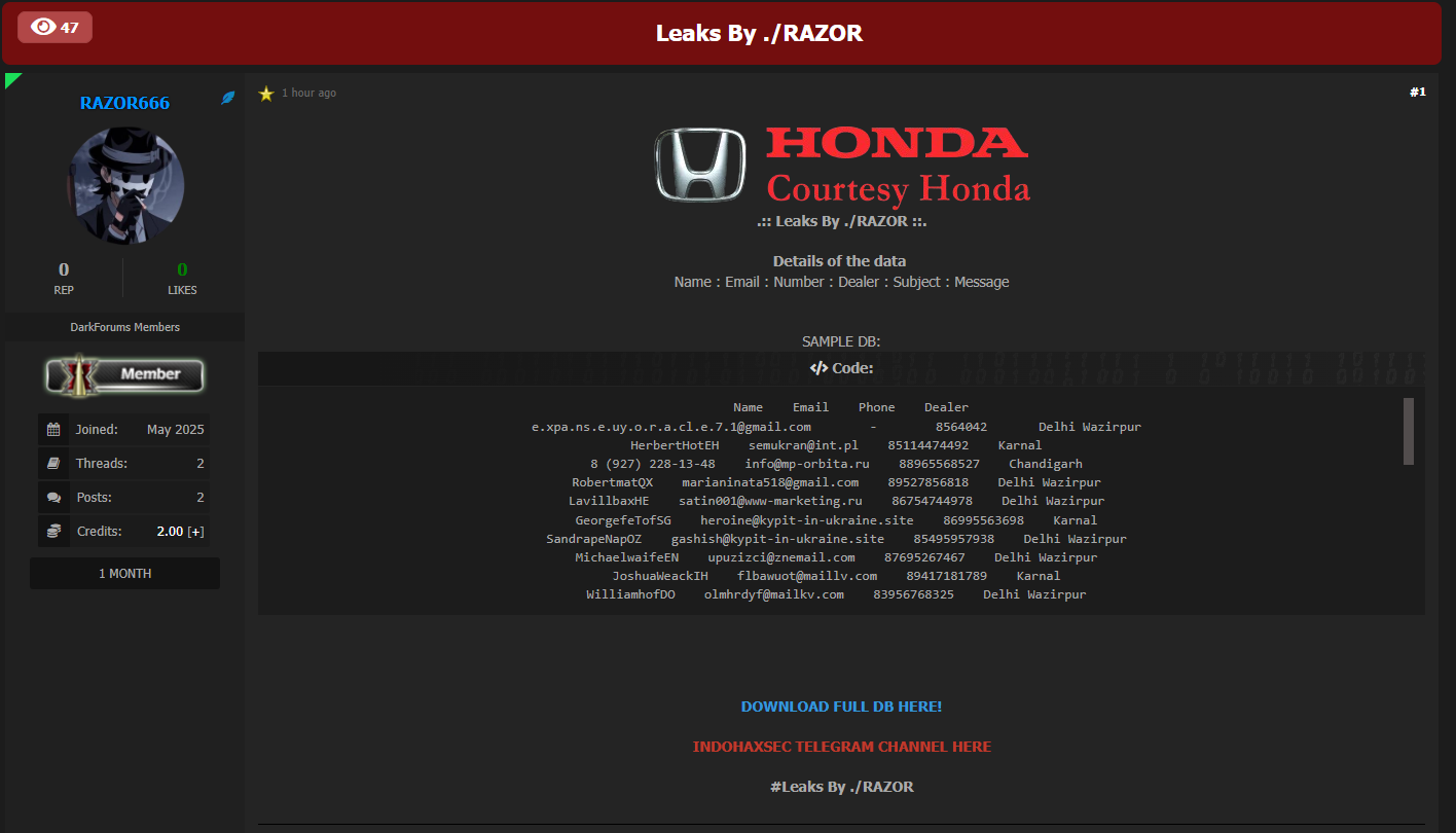 本田提供的所谓数据外泄-xLab 威胁情报