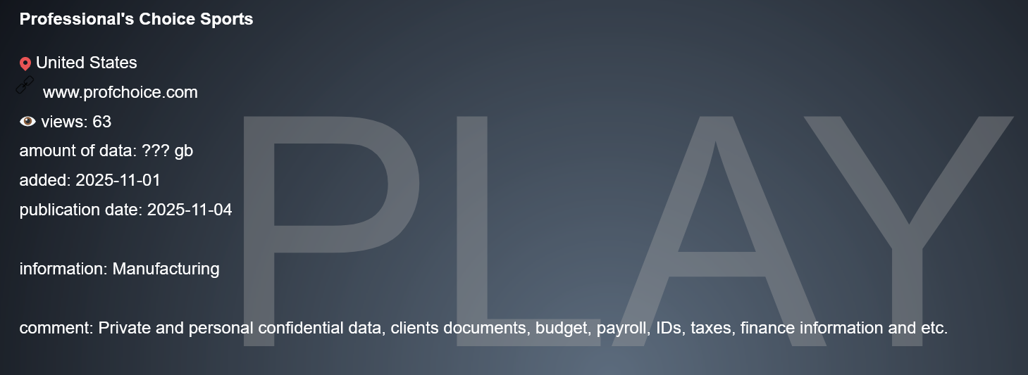 Professional的选择成为PLAY勒索软件的受害者-xLab 威胁情报