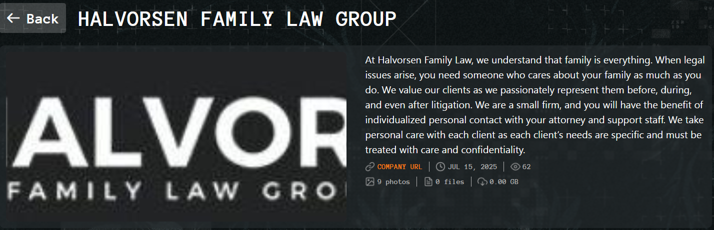 哈尔沃森家庭法律集团成为Qilin勒索软件的受害者-xLab 威胁情报