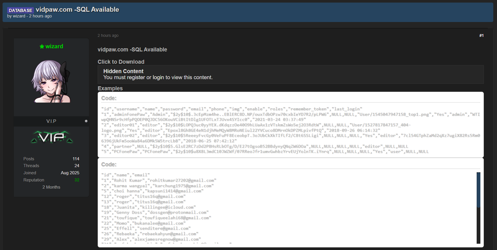 vidpaw涉嫌数据外泄-xLab 威胁情报