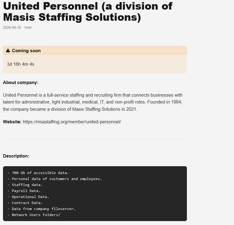 Massachusetts Staffing Association falls victim to GENESIS ransomware-xLab 威胁情报
