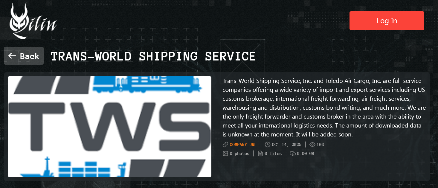 INC.环球航运服务公司成为Qilin勒索软件的受害者-xLab 威胁情报