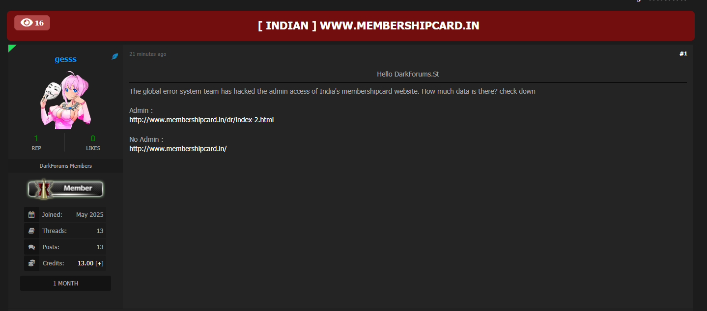 涉嫌出售未经授权的admin访问会员卡网站-xLab 威胁情报